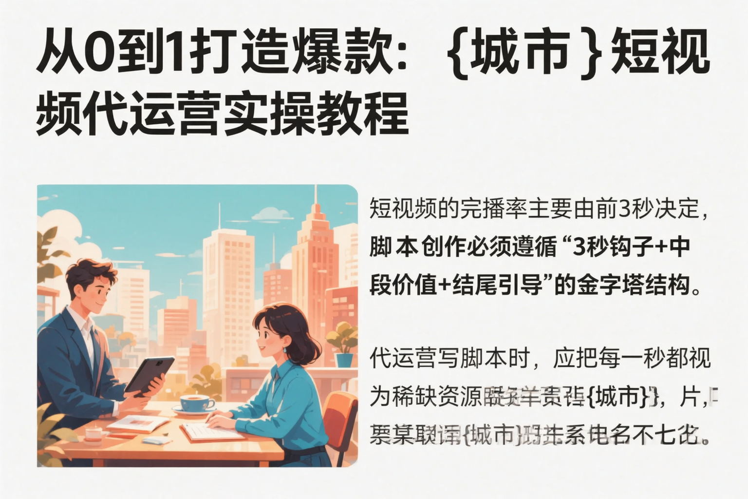 从0到1打造爆款：黔南短视频代运营实操教程