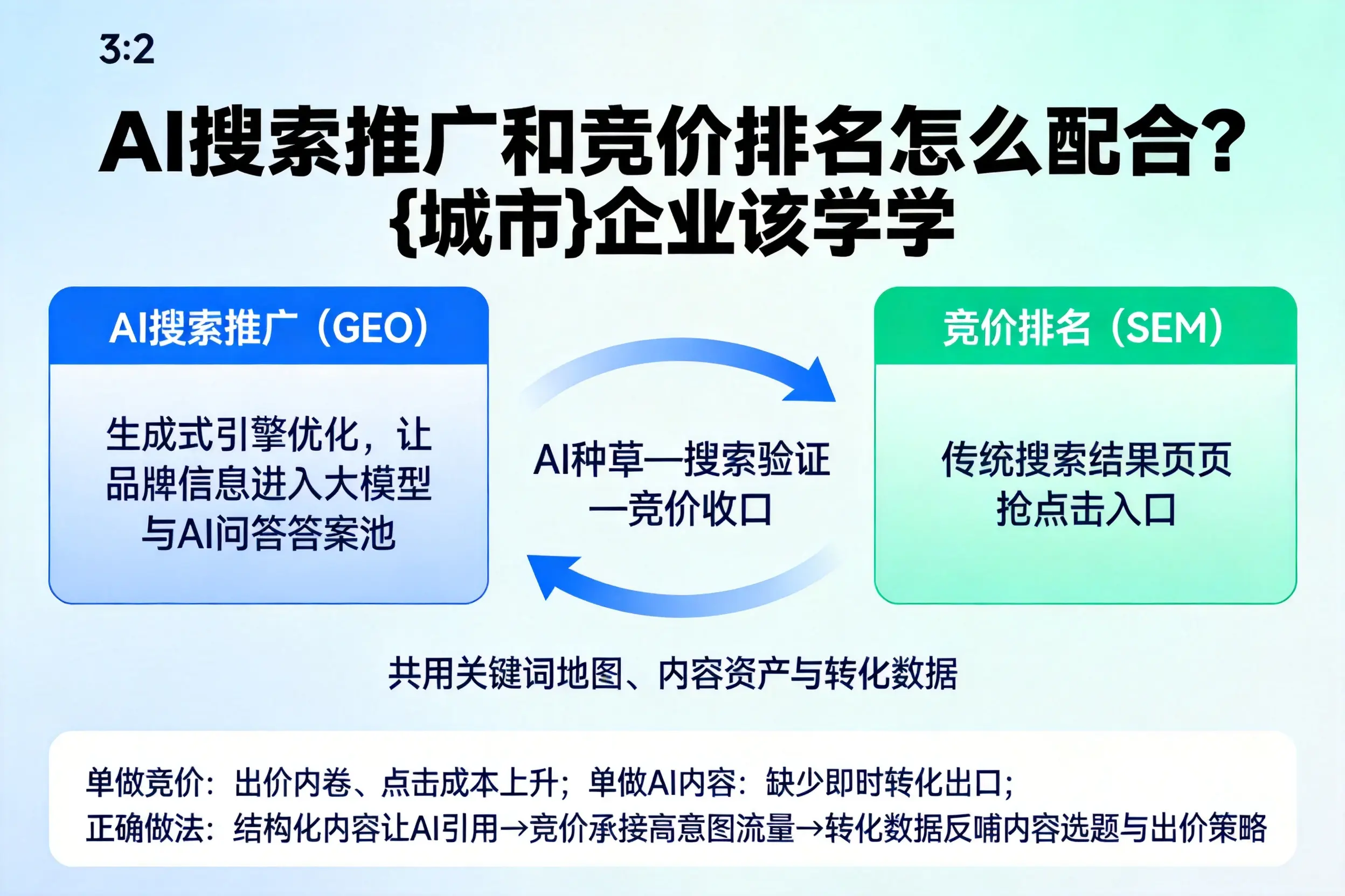 AI搜索推广和竞价排名怎么配合?黔南企业该学学