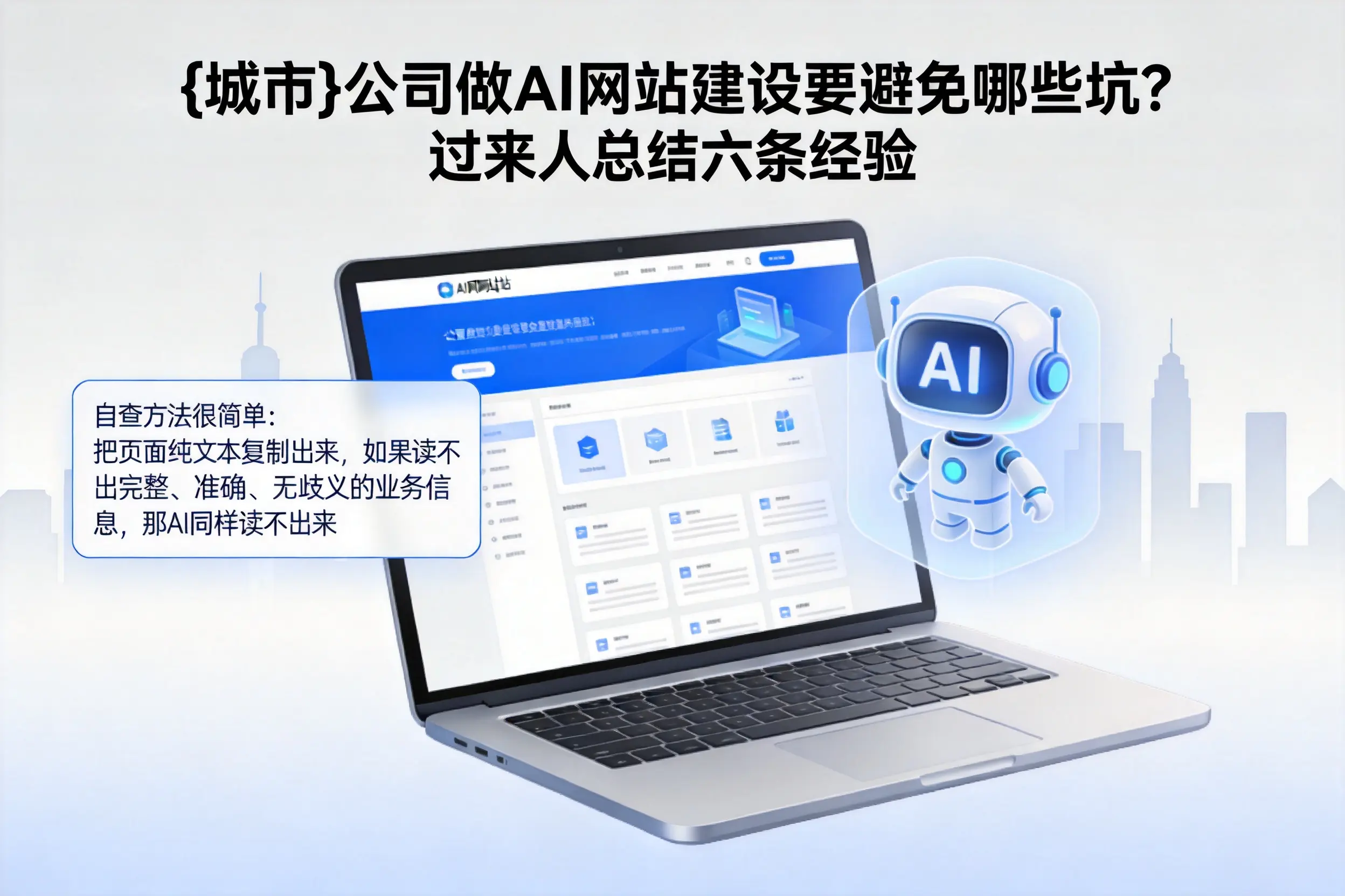黔南公司做AI网站建设要避免哪些坑？过来人总结六条经验