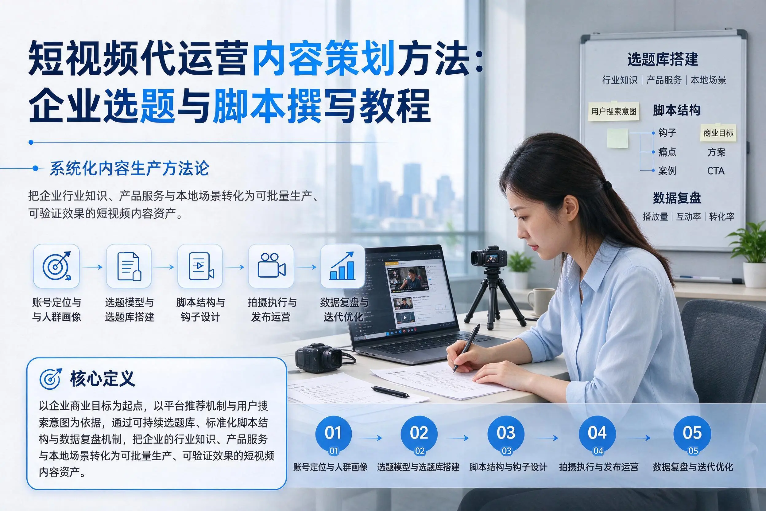 短视频代运营内容策划方法：黔南企业选题与脚本撰写教程