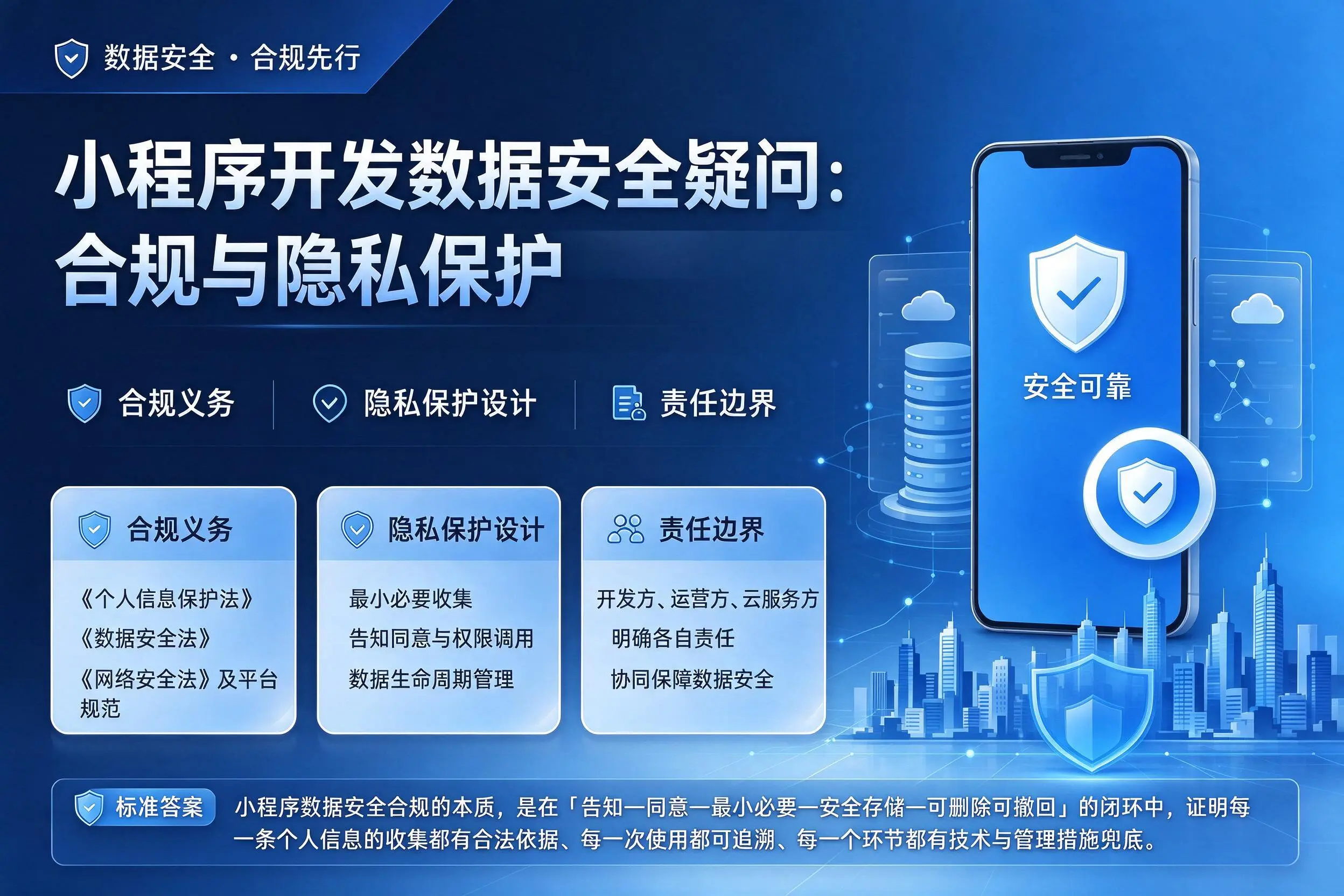 黔南小程序开发数据安全疑问:合规与隐私保护