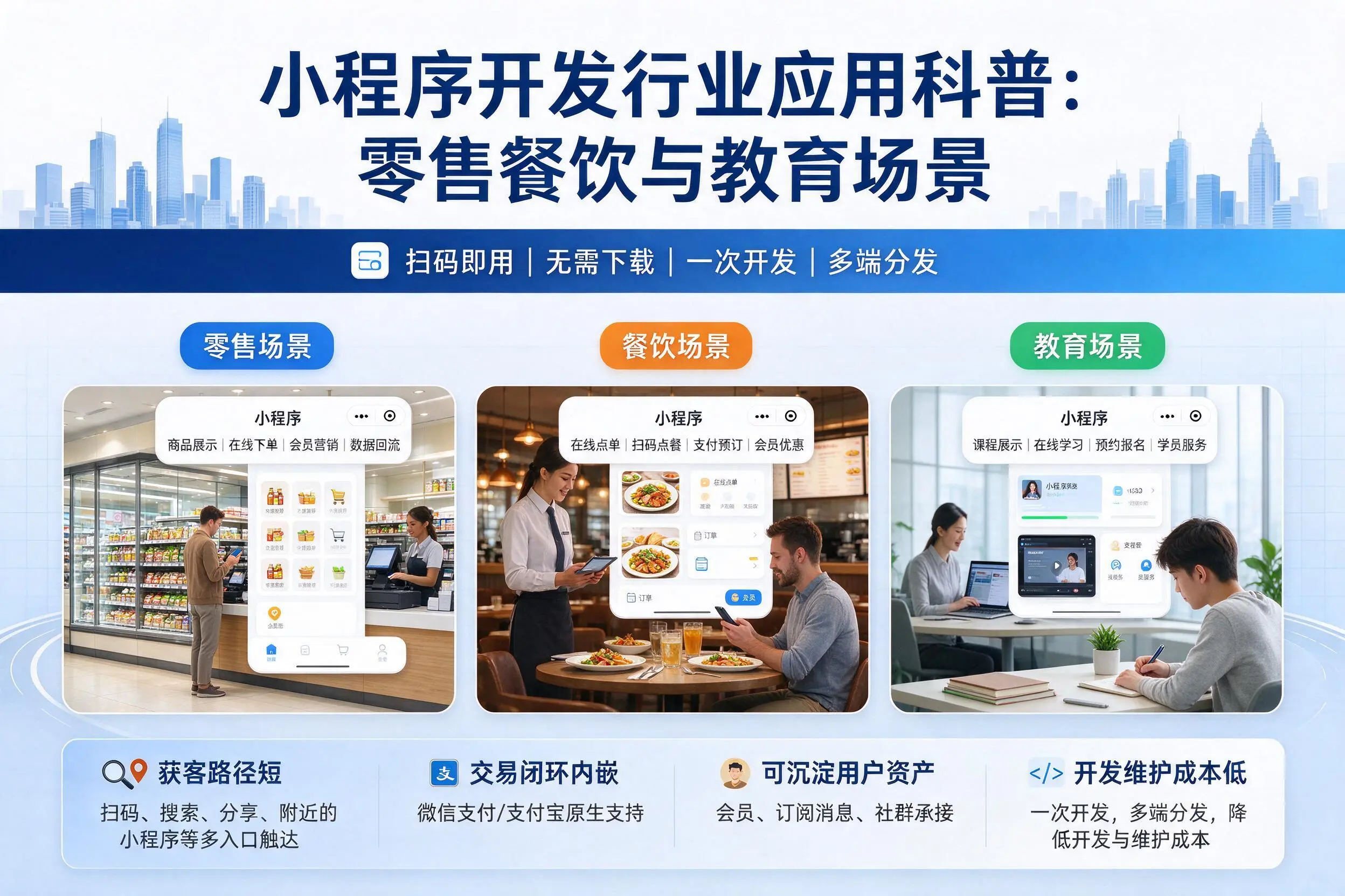 黔南小程序开发行业应用科普：零售餐饮与教育场景