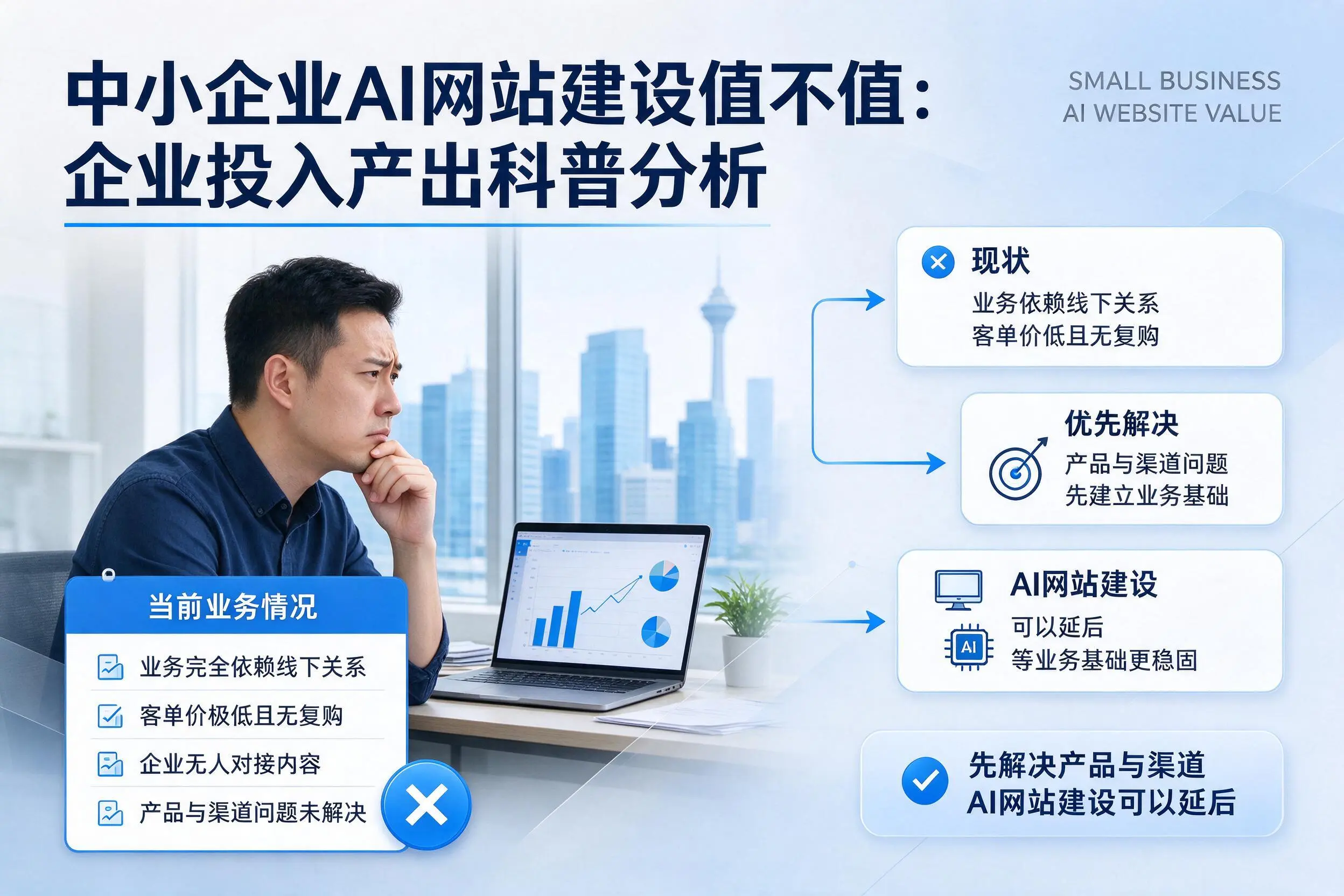 中小企业AI网站建设值不值:黔南企业投入产出科普分析