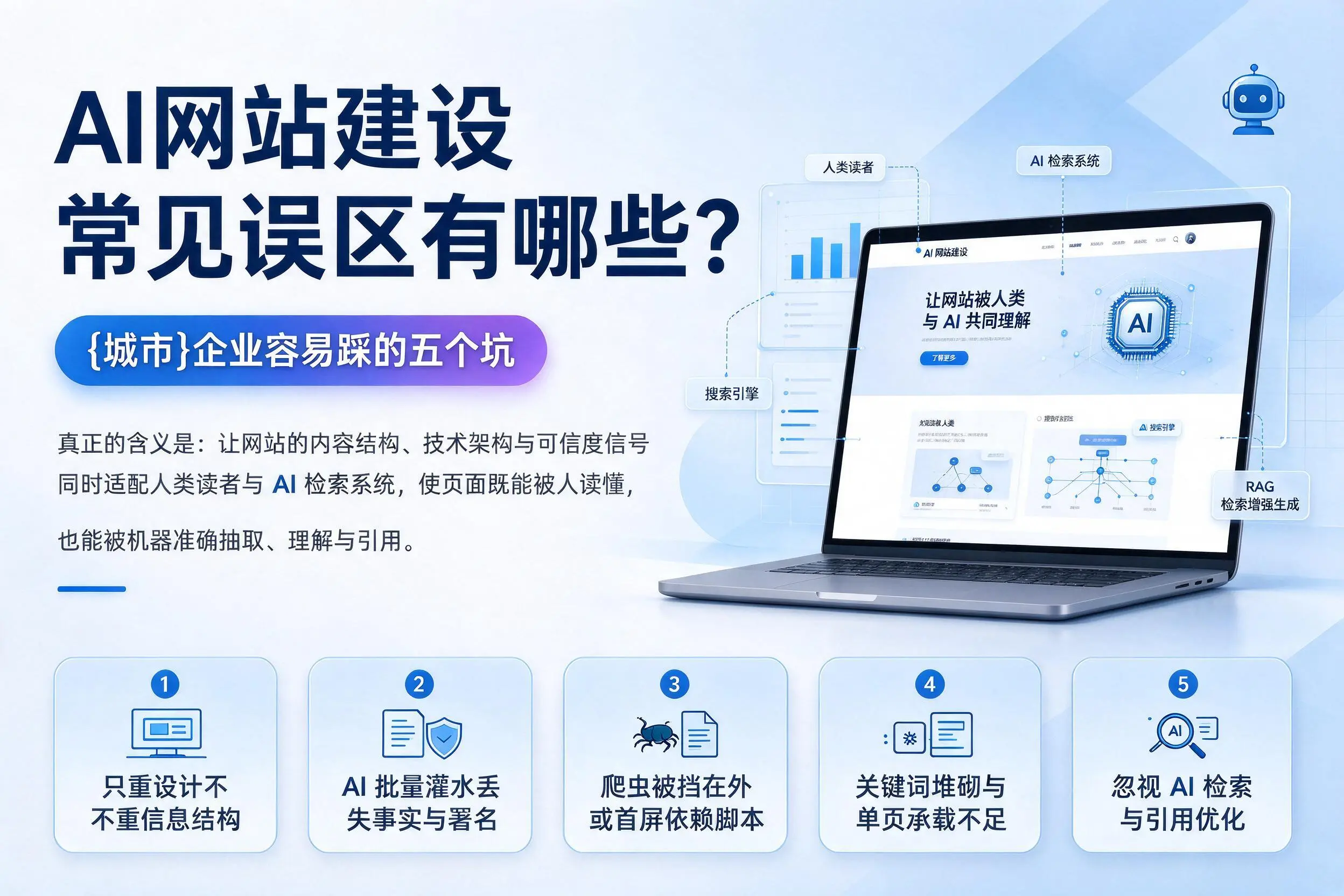 AI网站建设常见误区有哪些?黔南企业容易踩的五个坑