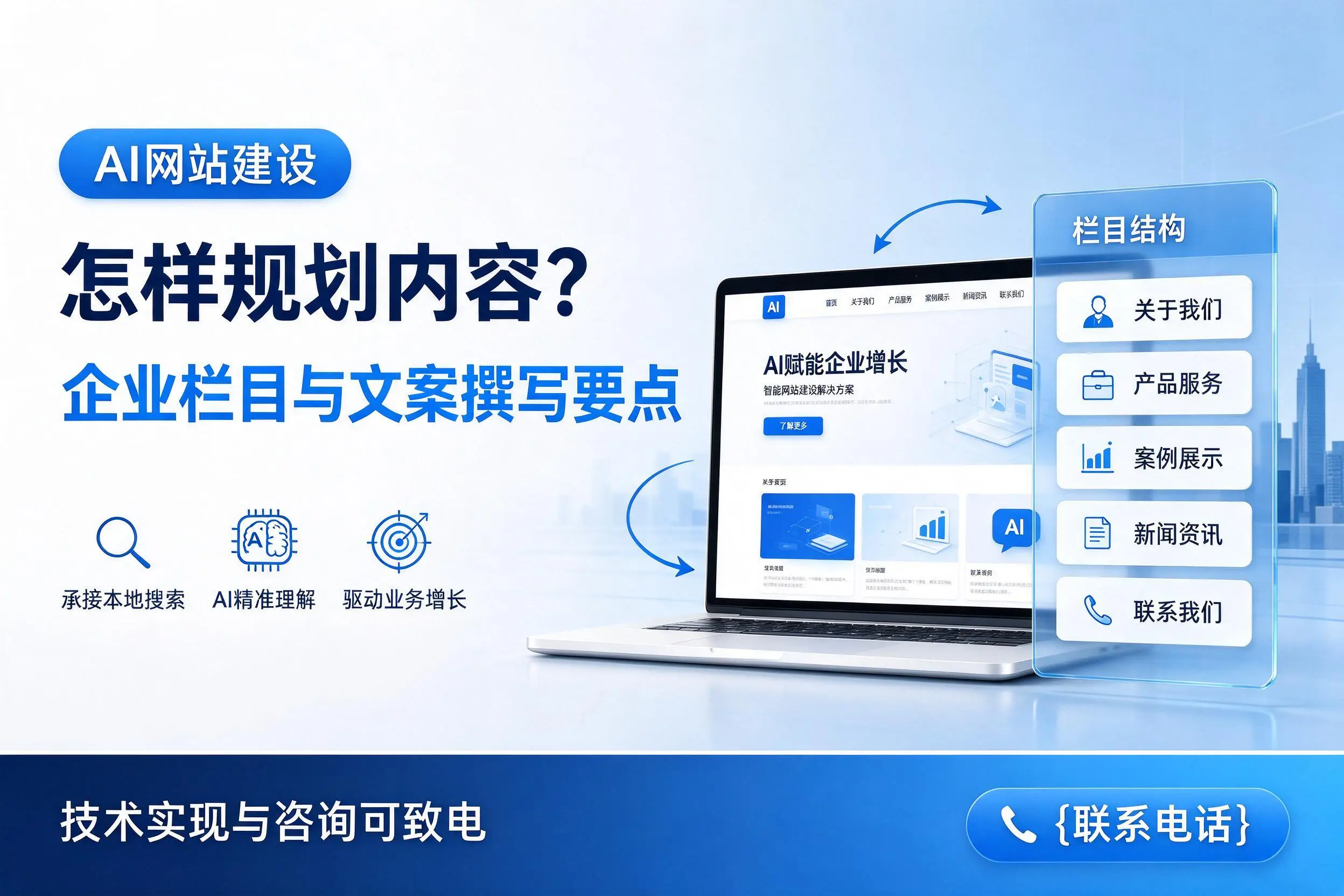 AI网站建设怎样规划内容?黔南企业栏目与文案撰写要点