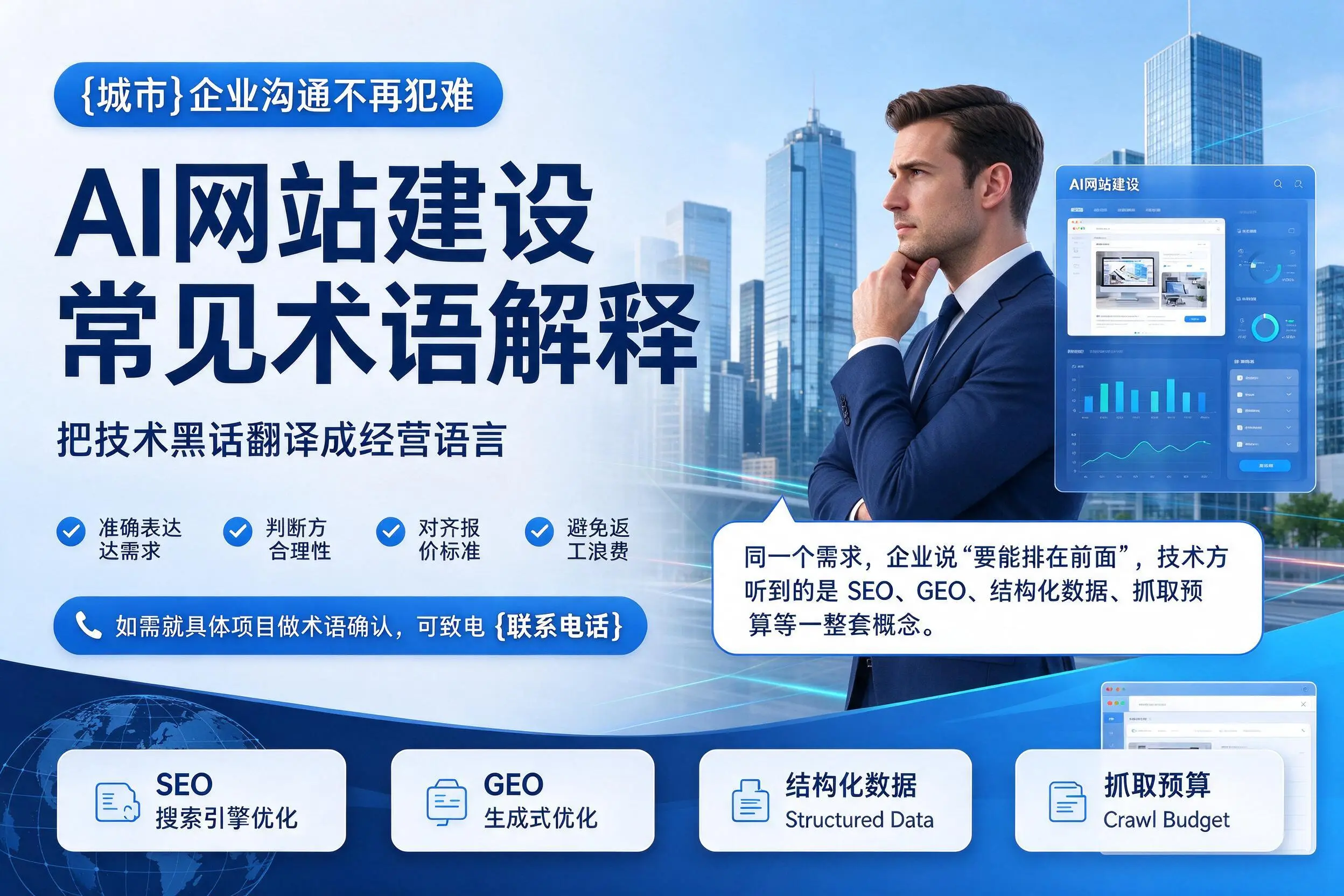 AI网站建设常见术语解释,黔南企业沟通不再犯难